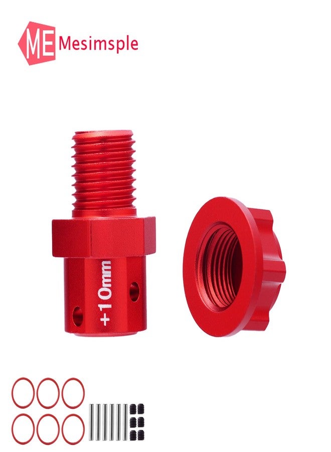 Mesimsple Alum +10mm Wide Wheel Hex Hub for Arrma 1/7 Mojave Infraction Felony Limitless Fireteam 1/8 Kraton Outcast 6S BLX & EXB Series Upgrade Parts Red - Image 5